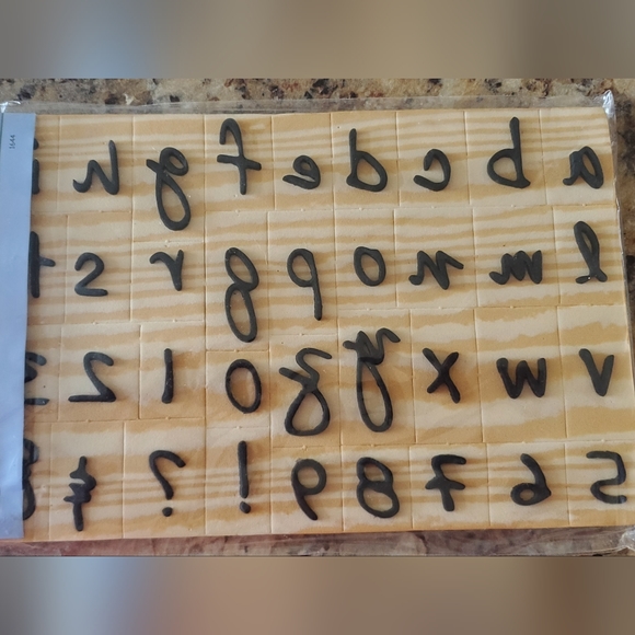 Li'l Davis Designs Alphabet "Tattletale" Foam Stamps - Picture 3 of 3